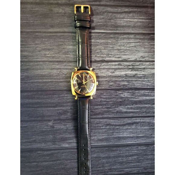 RARE Camy Geneve  Mechanical‎ Swiss Watch Restored Serviced GLD-BLK-BLK - Picture 6 of 8